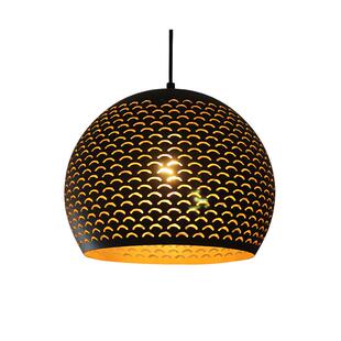 铁艺复古饭工业饰风吊灯餐厅店镂空雕刻花纹鱼鳞美风格 欧94698 装