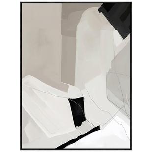 SQ5028代约风抽象客厅装 画黑白灰艺术壁饰画现玄关入户走简廊墙面