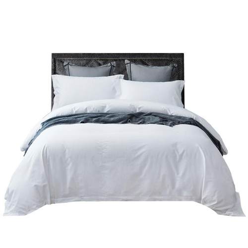 60支全棉贡缎酒店四件套白色床单被套酒店布草民宿宾馆床上用品