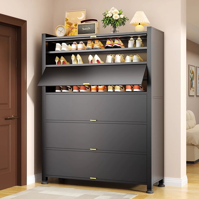 家用钢制鞋柜收纳柜储物一体靠墙2025爆款入户门口玄关大容量鞋架
