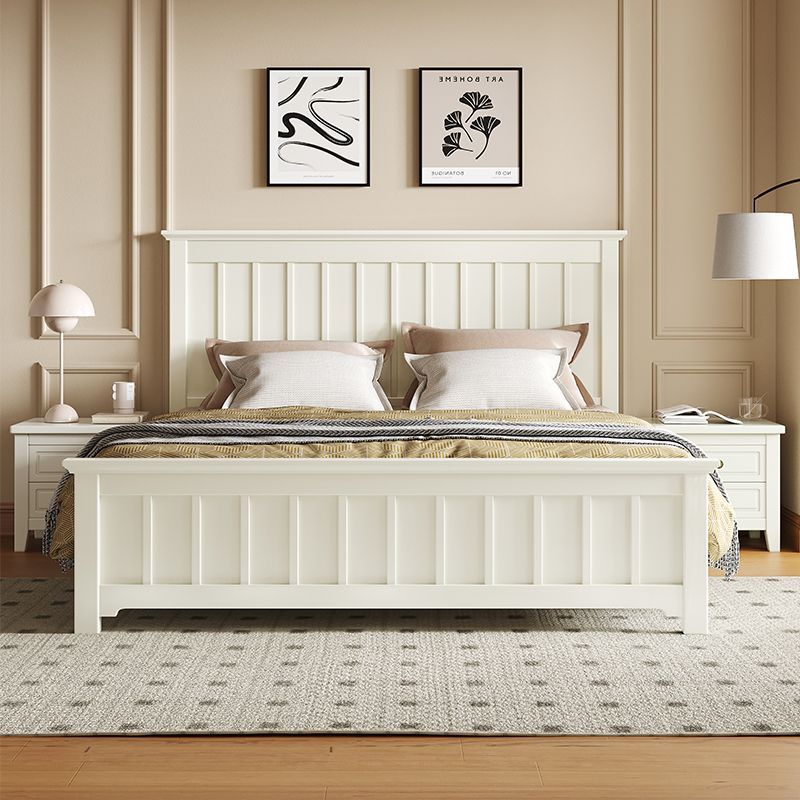 美式实木床白色1.8米主卧