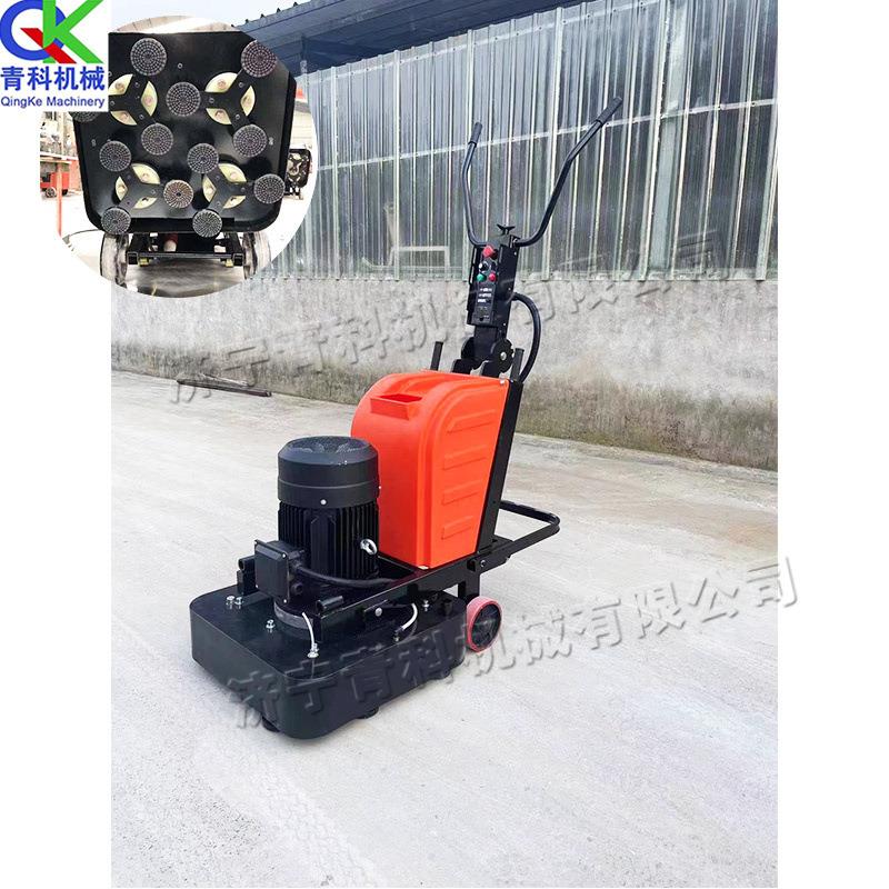 630变频研磨机手推环氧地坪打磨抛光机12头吸尘地坪打磨机