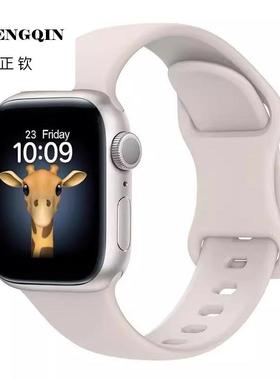 适用iWatchs10表带苹果手表applewatchs9代官方真液态硅胶series