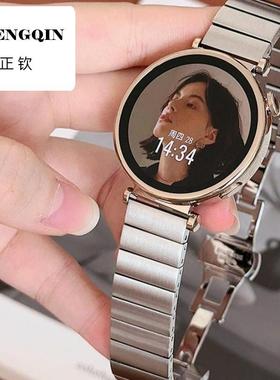 适用华为gt5手表gt4表带watch4pro不锈钢GT3pro一株金属细款watch