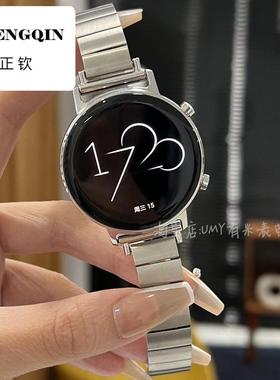 正钦适用于华为GT4/3表带不锈钢GT5链条watch45蝴蝶扣细女款高级