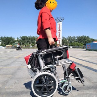 老人推车可推坐可折叠小型轻便携旅游行助步手推超轻老年助行轮椅