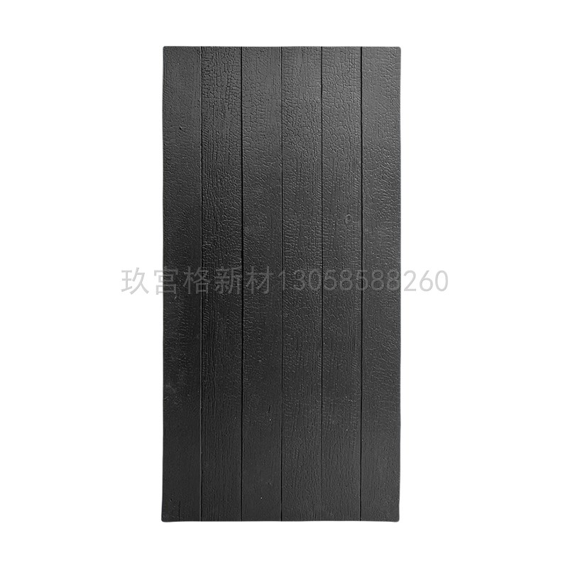 PU碳化木板烧杉板火烧木黑炭板黑色木纹板木饰面板深度碳化龟裂纹
