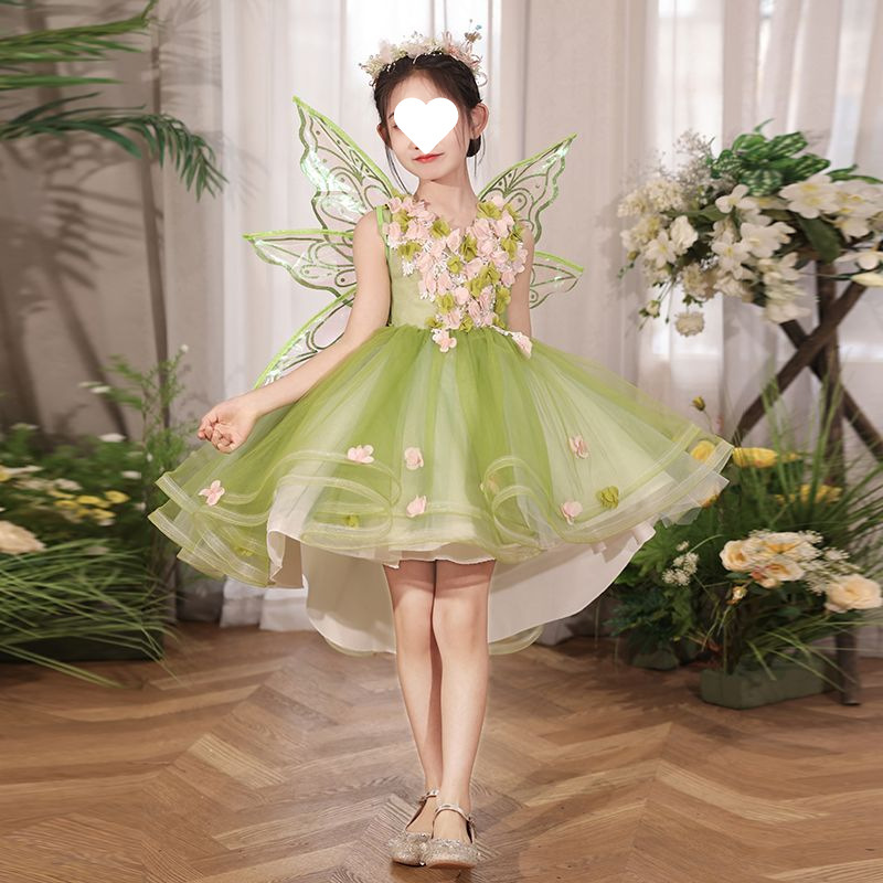 女童礼服花仙子森系花童公主裙高端儿童生日主持人钢琴走秀