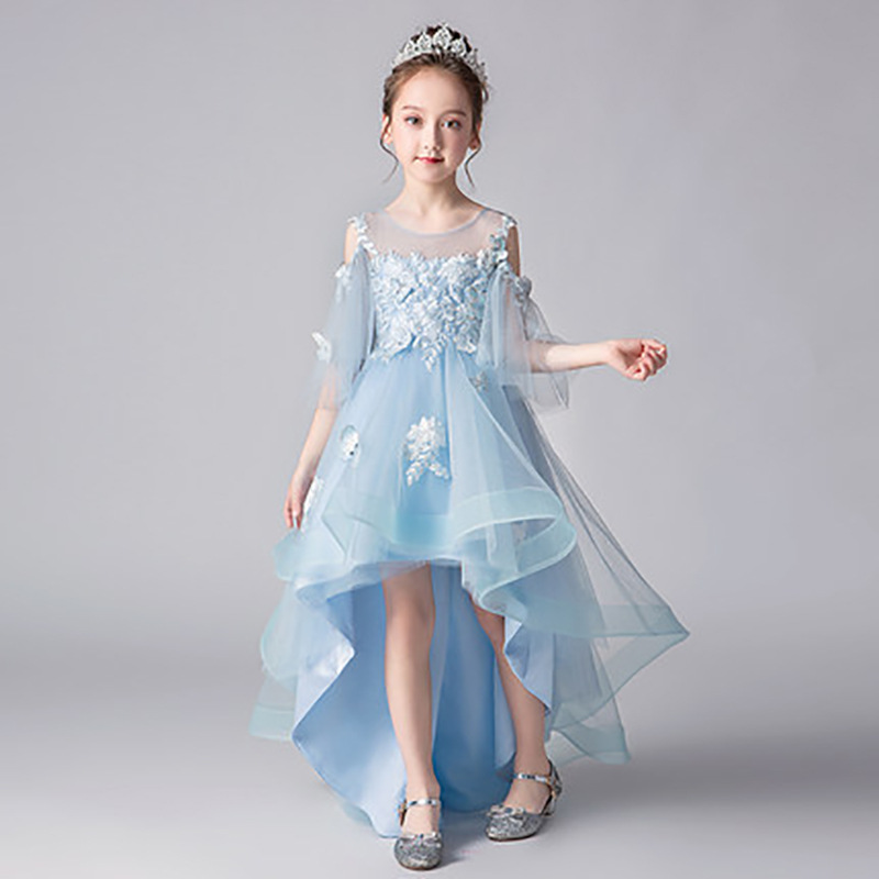 儿童礼服公主裙洋气女童蓬蓬纱花童钢琴演出服主持人走秀晚礼服