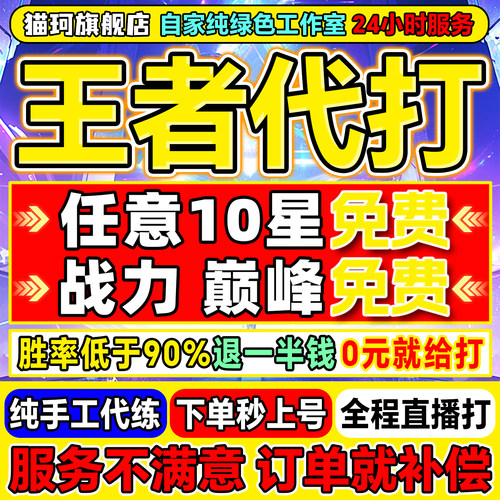 【下单极速打丨国服工作室】王者荣耀代打代练排位巅峰赛战力包标