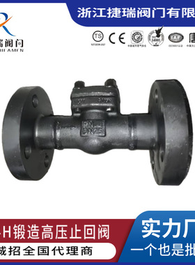 国标美标A105F11F22F5F321F304F316锻钢H44H高温高压旋启式止回阀