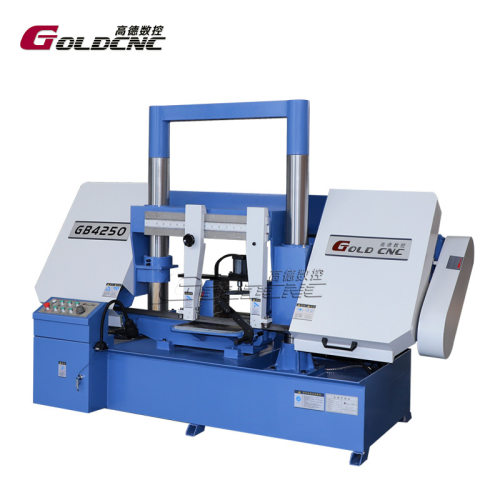 现货 高精准GB4250带锯床 双立柱半自动 螺纹钢钢管开料 上门维保