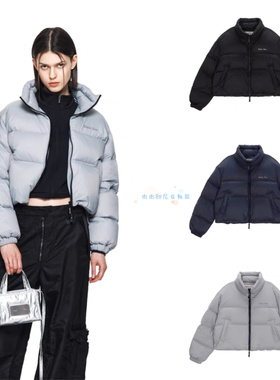 现货 matinkim 24冬季新款 纯色宽松休闲短款立领羽绒服外套女