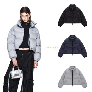 现货 matinkim 24冬季新款 纯色宽松休闲短款立领羽绒服外套女