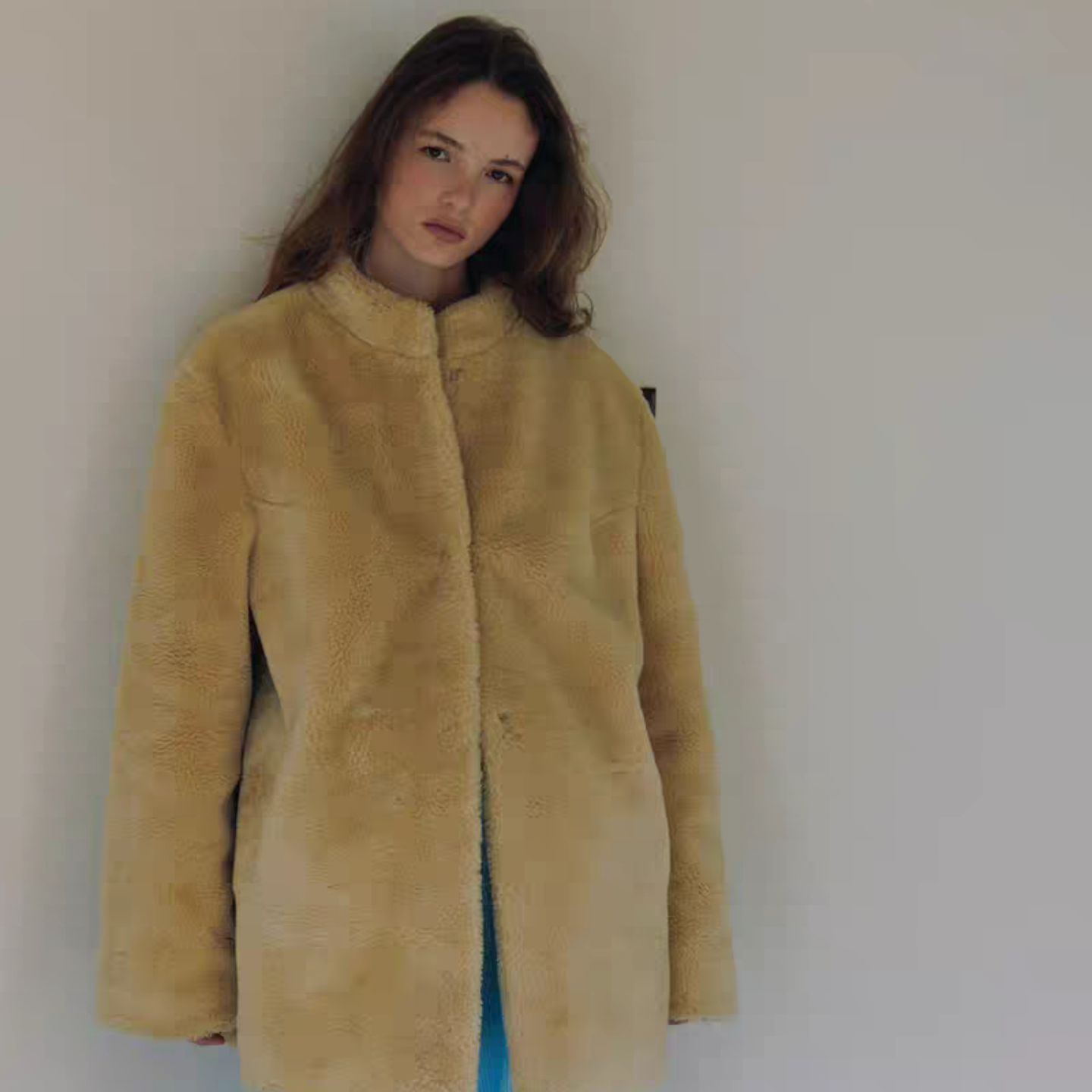 现货 FARVEN 26新款 fever同款韩系毛绒立领羊羔毛皮草夹克外套女