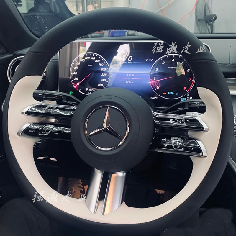 奔驰E300L A200L C260L手缝方向盘套GLC CLS C E S级专用真皮把套