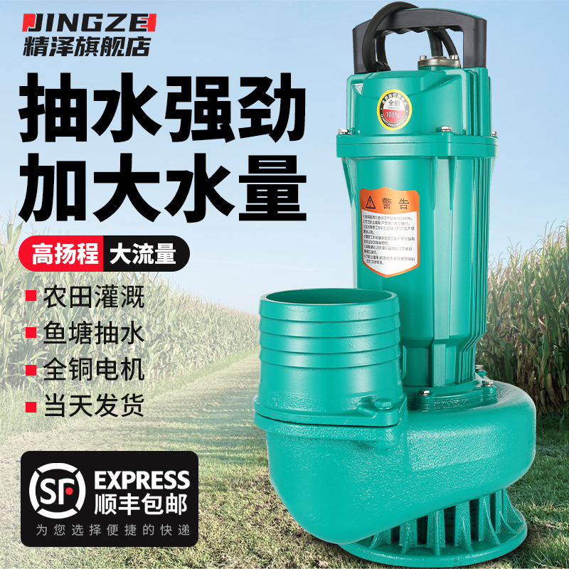 大流量抽水泵家用小型吸水泵3寸4寸潜水泵220v高扬程大功率抽水机
