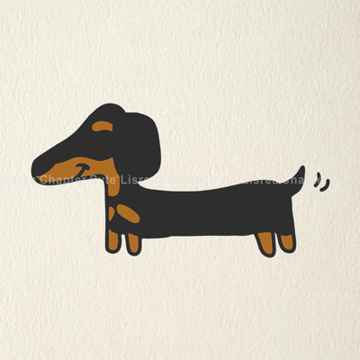 搞笑车贴腊肠狗网红贴纸趣味卡通车贴汽车长条划痕刮痕遮盖防水贴