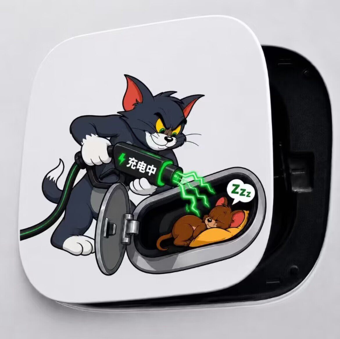 猫和老鼠油箱盖车贴加92号加95号加98创意个性防水贴纸