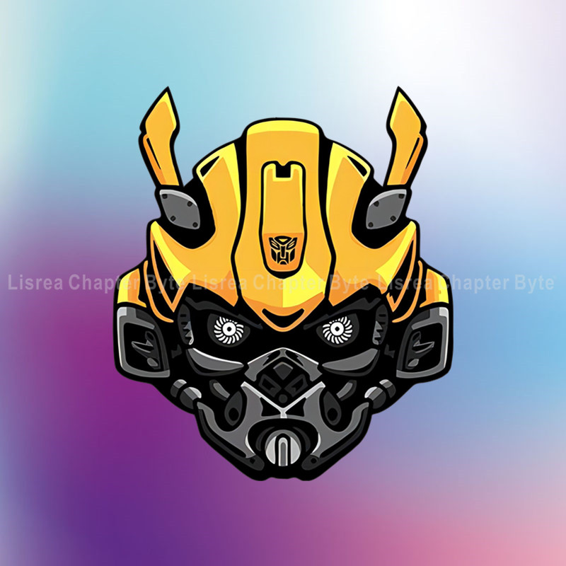 变形金刚反光车贴大黄蜂头像防水贴纸摩托电动车电脑卡通装饰贴