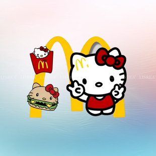 汽车贴纸HelloKitty麦当劳个性 饰 创意卡通车贴电动摩托车身玻璃装
