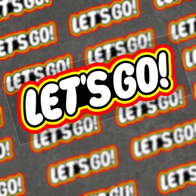 LETSGO出发吧文字贴汽车
