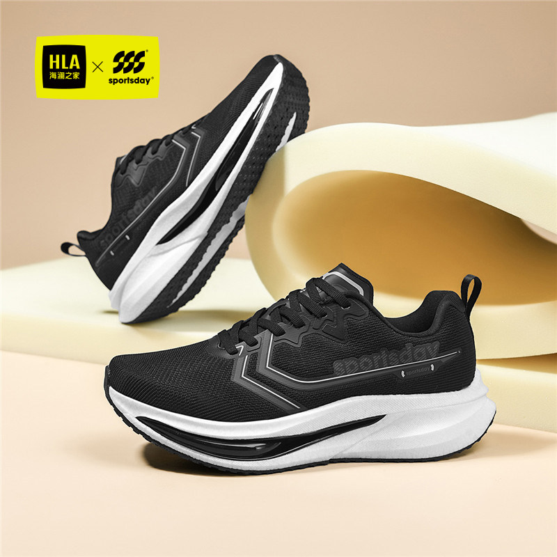 海澜之家男鞋春季2026新款飞织透气休闲运动鞋气垫厚底减震跑步鞋