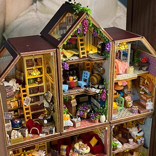 童话风微缩场景建筑房子模型生日礼物七夕情人节 积木小镇diy小屋