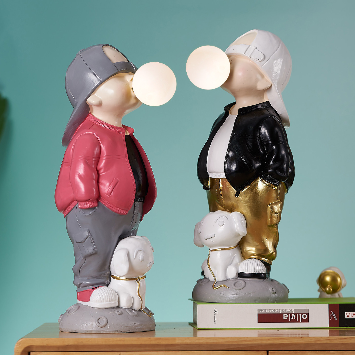 大号新款存钱罐高颜值可爱狗狗创意夜灯儿童储蓄罐装饰品摆件礼品