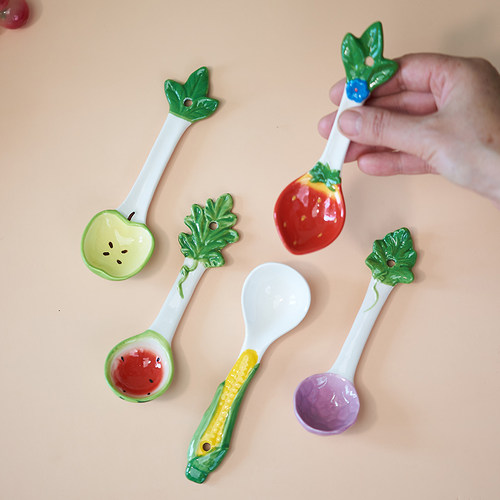 创意水果卡通陶瓷勺子