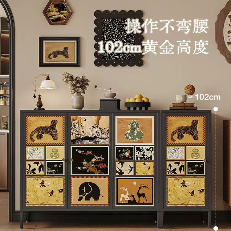 中古风钢制储物柜餐边柜