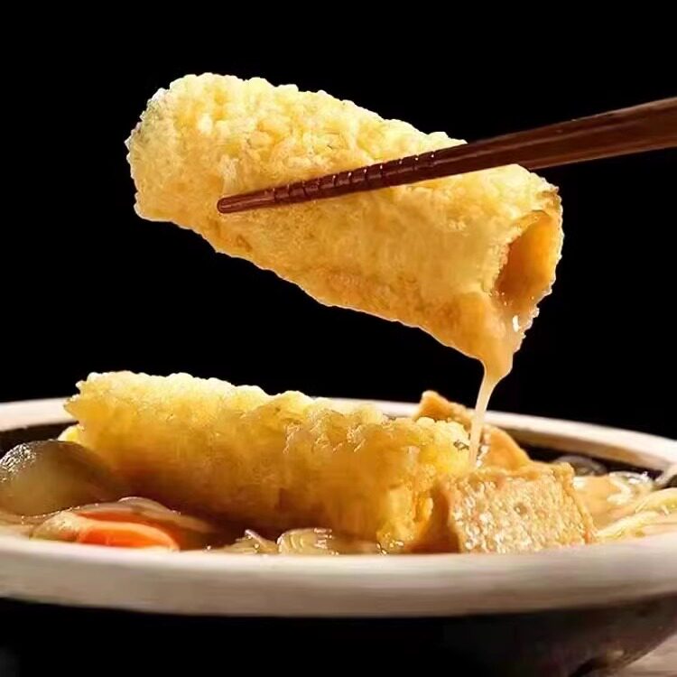 广西柳州黄金响铃卷螺蛳粉专用油炸豆皮火锅麻辣烫商用配菜整箱