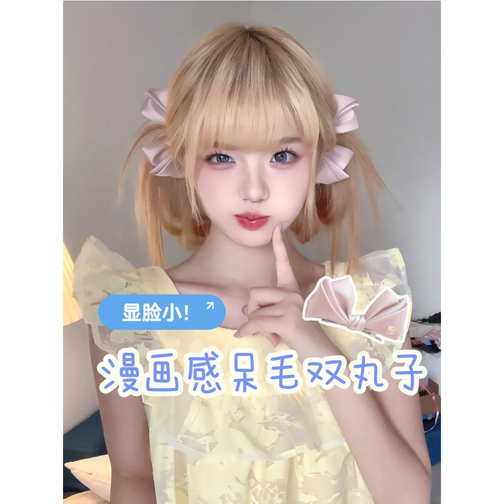 丸子头粉色蝴蝶结大号发夹侧边夹