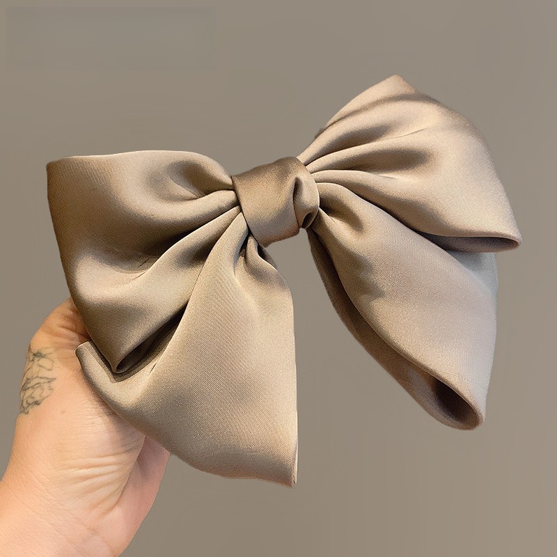咖色大蝴蝶结头饰发夹女顶夹夹子