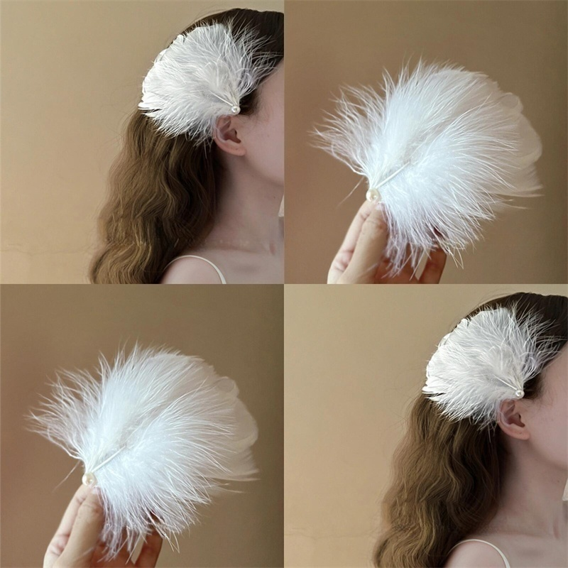 朵儿朵~天鹅之梦！超仙羽毛发夹