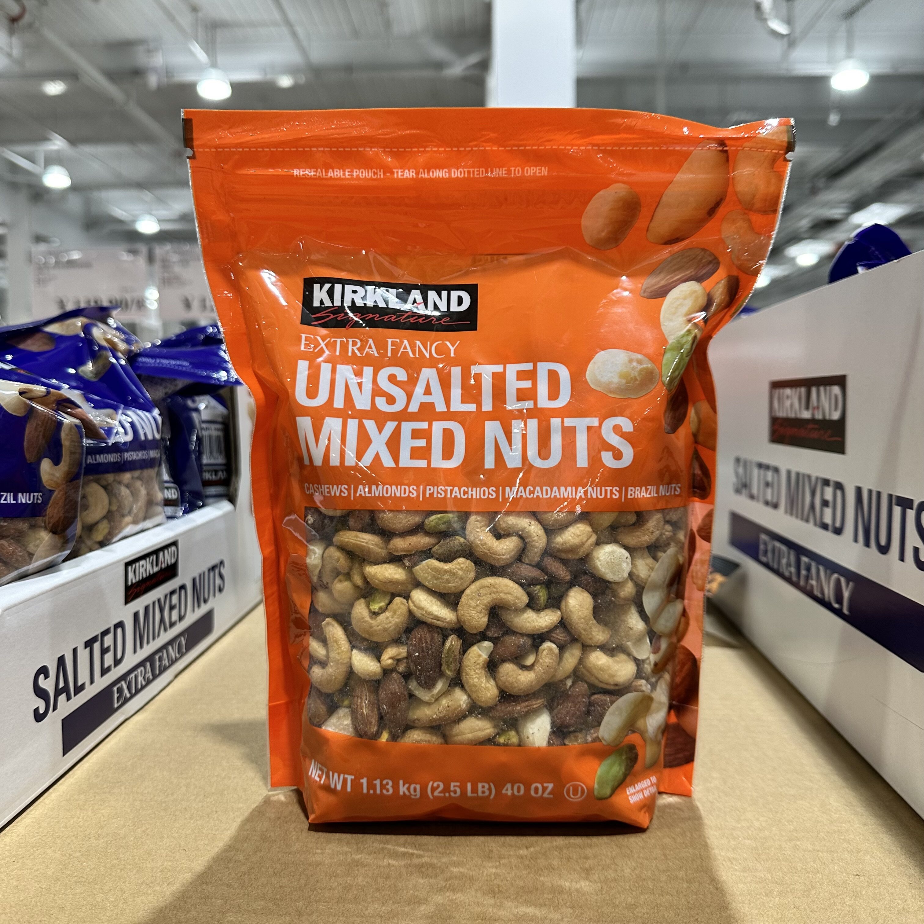 Kirkland unsalted plain mixed nuts from the United States 1130g thumbnail 5