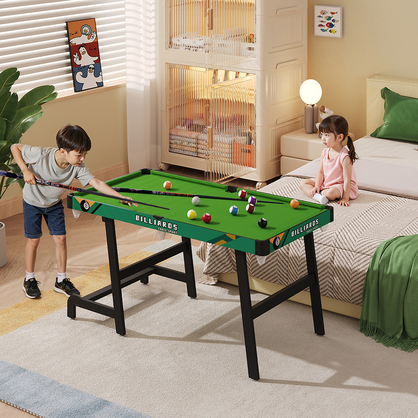 折叠台球桌儿童大号家用迷你桌球台小型室内家庭成人可定制玩具