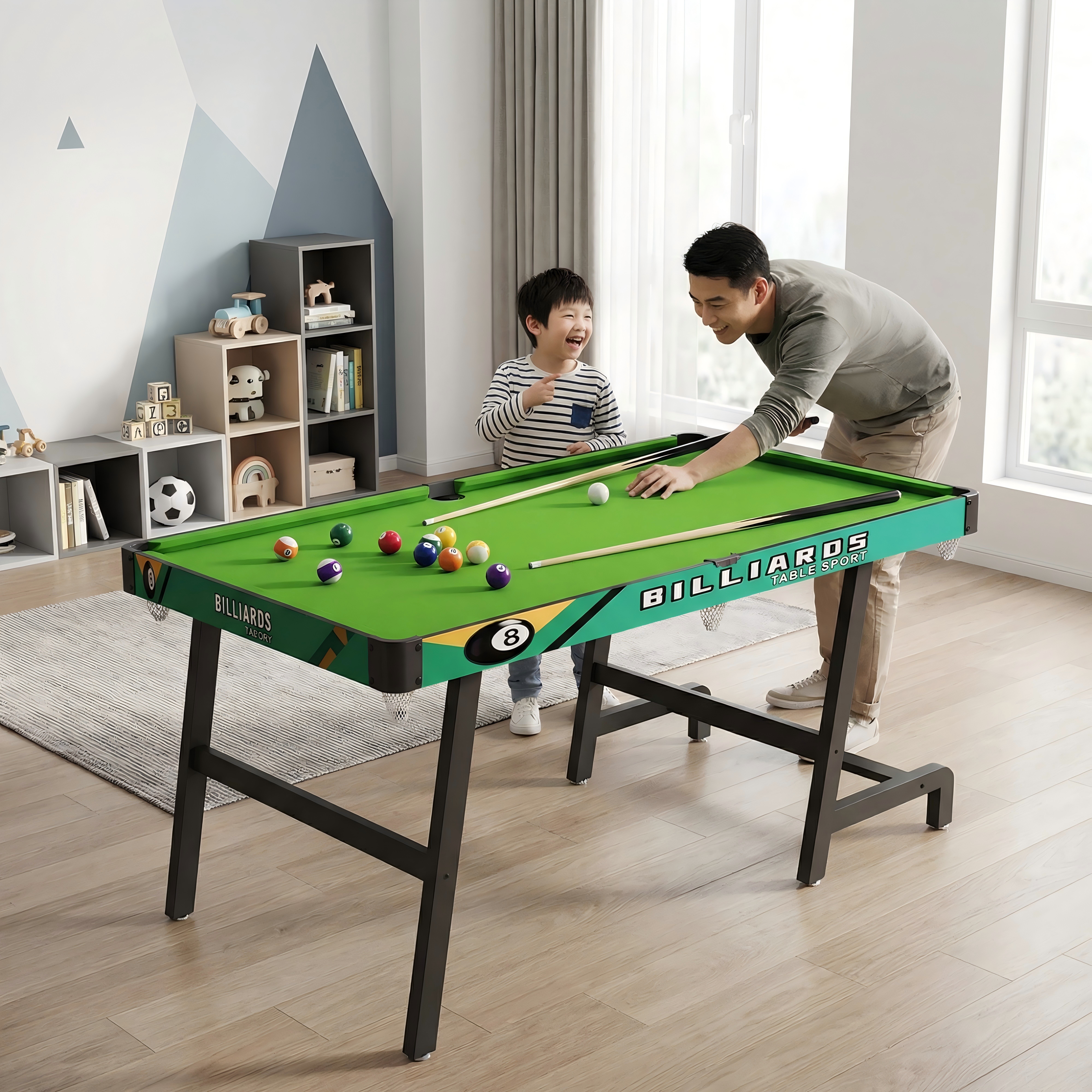 台球桌儿童男孩家庭室内小型迷你折叠桌子亲子互动大号桌益智玩具