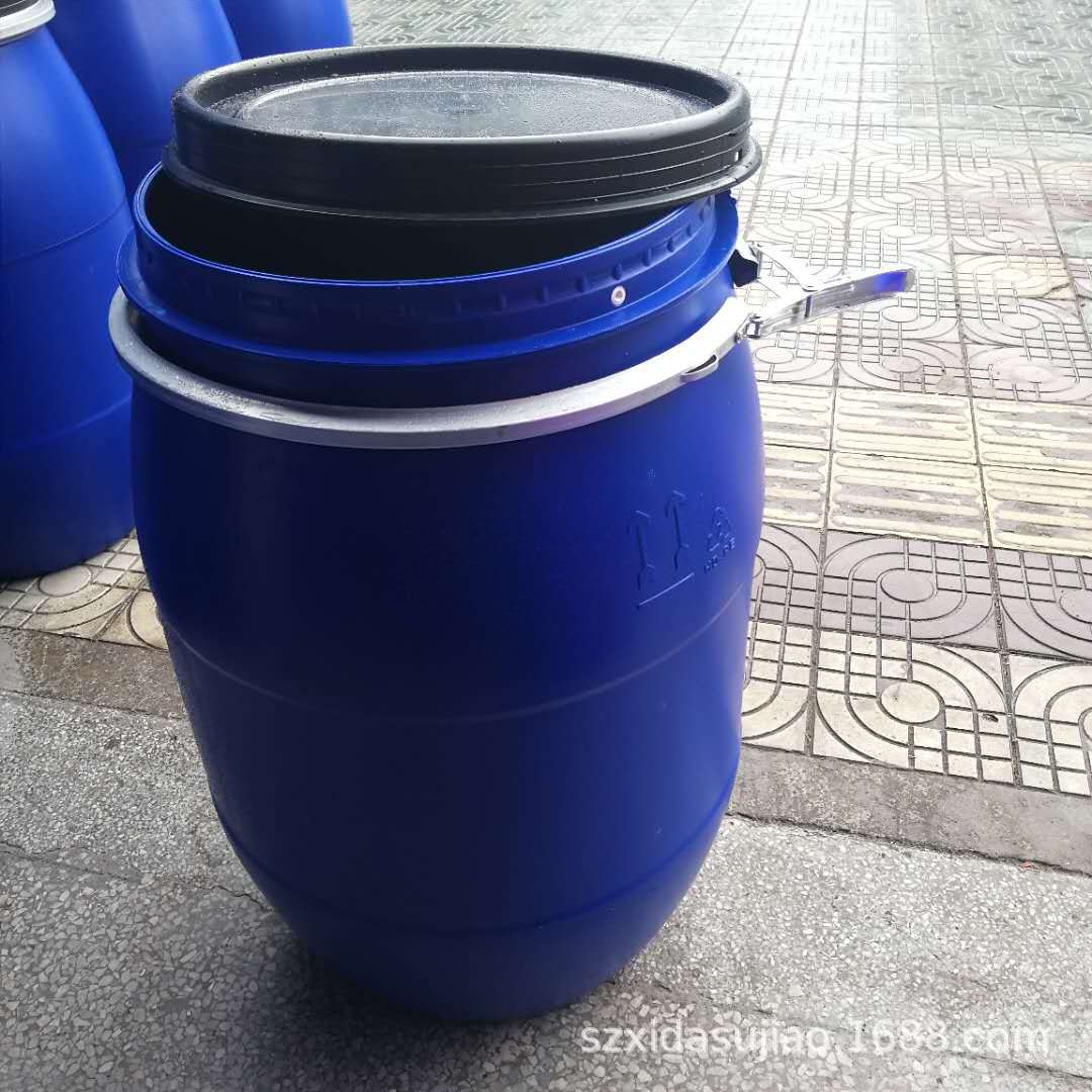 铁箍收纳桶内外盖 HDPE包装桶白色塑料化工桶_虎窝淘