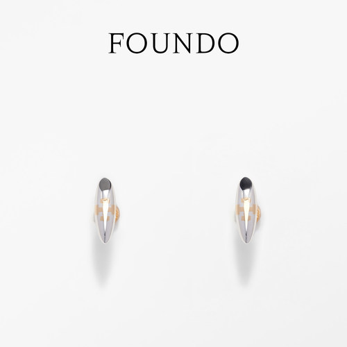 FOUNDOS925麦粒符号耳钉
