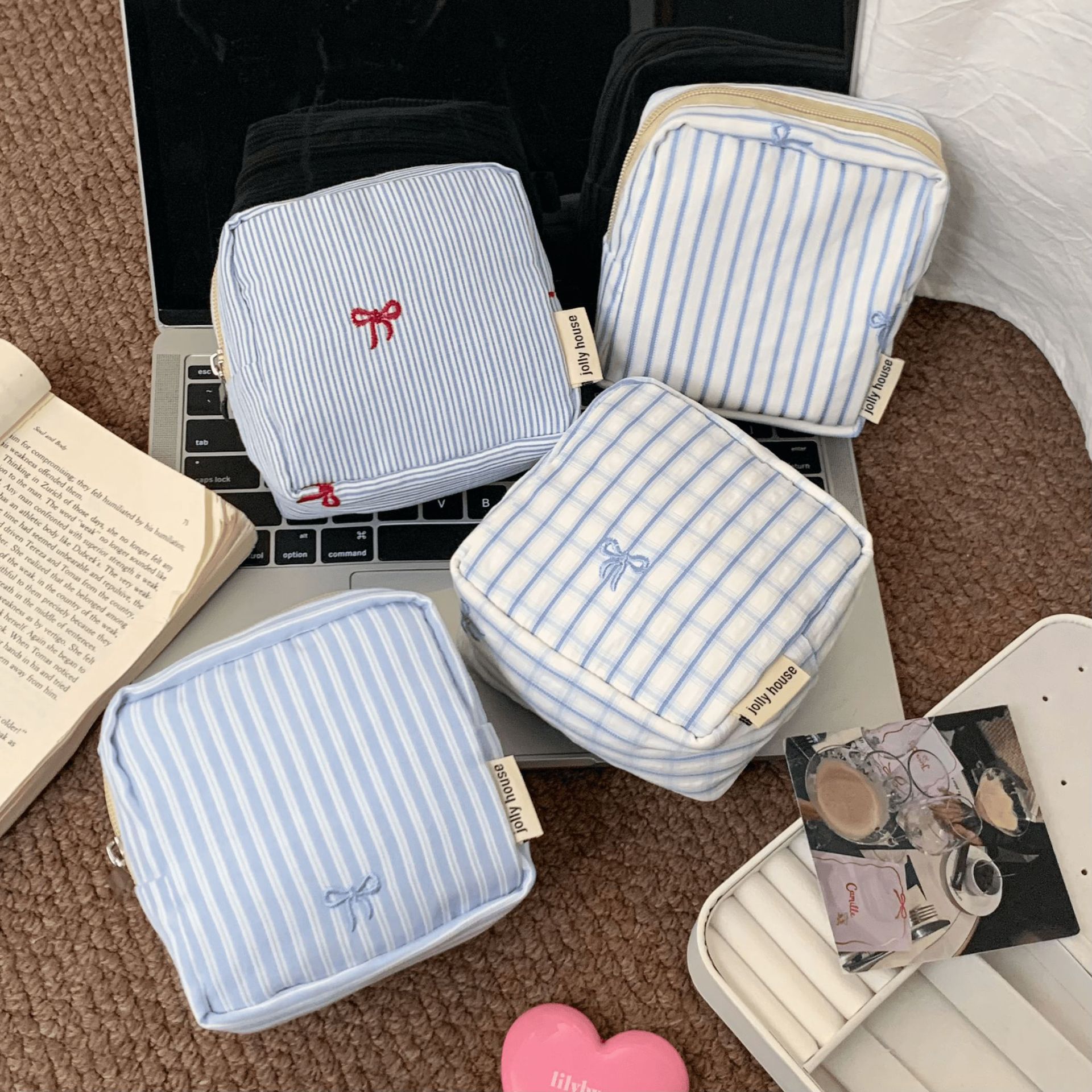 简约条纹自制豆腐包女便