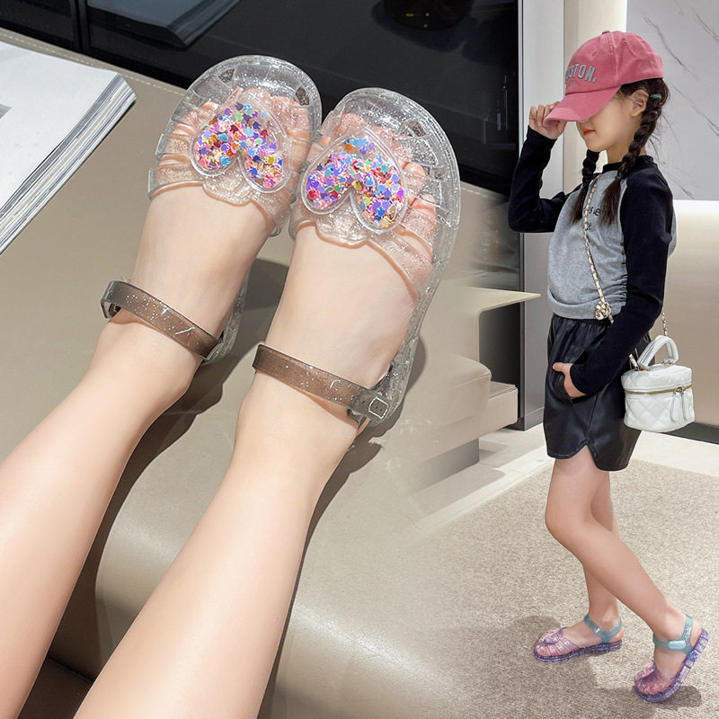 女童凉鞋夏公主果冻鞋包