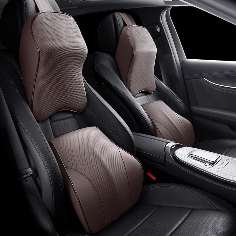 汽车头枕护颈枕车用靠枕车内座椅枕头记忆棉护腰靠垫四季通用