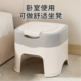 移动坐便器尿桶痰盂家用卧室带盖尿壶孕妇尿盆防臭起夜坐便器马桶