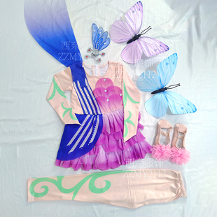 晓春飞蝶演出服彩蝶飞少儿群舞梦蝶飞舞蝴蝶舞蹈道具元旦表演服装