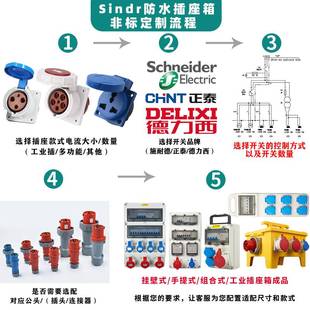 新款 防水工业插座箱户外工地二三级配电箱检修电源箱手提开关插座