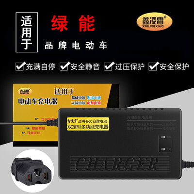 绿能电动车电瓶适用充电器36V48V60V64V72V20AH80V96V24V12AH20AH