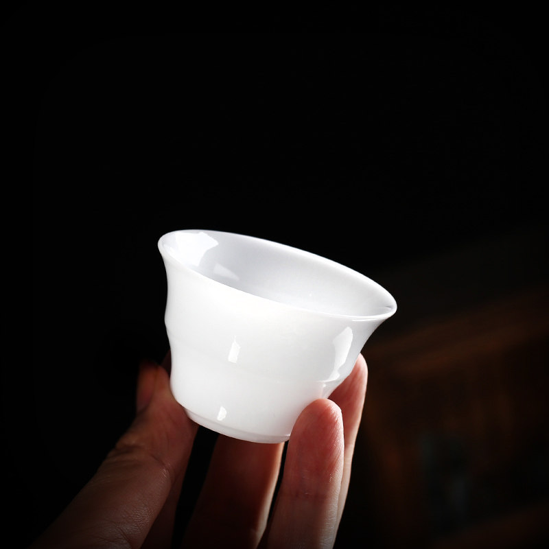 薄胎玉瓷茶杯品茗杯陶瓷功夫茶杯套装德化白瓷竹节杯高档家用客杯,餐饮具,茶杯,淘宝优惠券,粉丝福利购,淘宝优惠卷