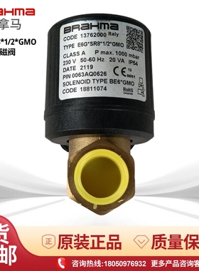 BRAHMA电磁阀E6G*S10*3/8*GMO E6G*SR8*3/8*GMO线圈1/2 GFD