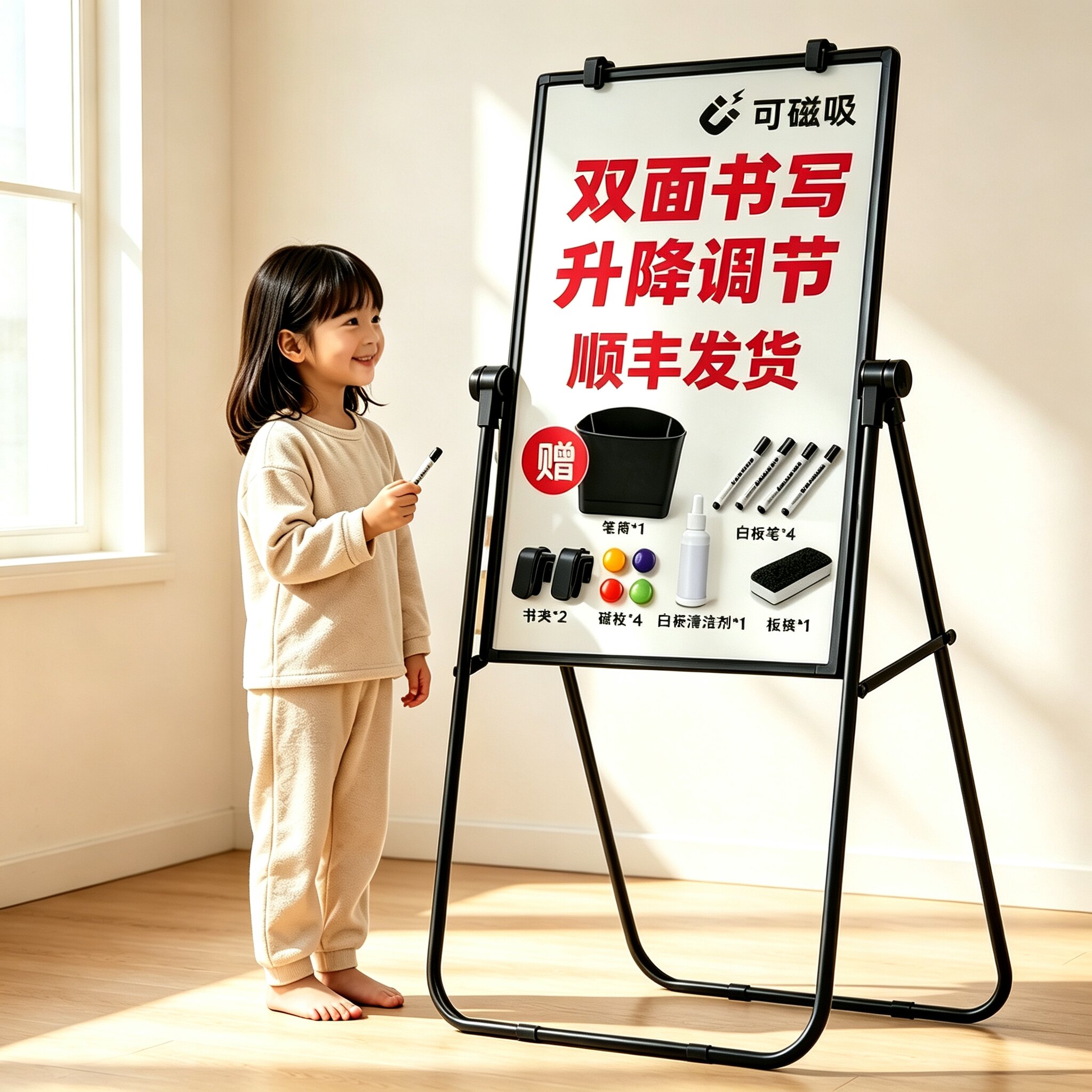 U型白板写字板家用教学专用可擦图片